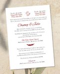 Crimson Classic Design Simple Flat 5x7 Wedding Invitation 2