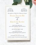 Gilded Border Invite Simple Flat 5x7 Wedding Invitation 2