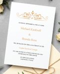 Solemn Emblem Design Simple Flat 5x7 Wedding Invitation 1
