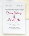 Ruby Flourish Invite Simple Flat 5x7 Wedding Invitation 2