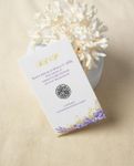 Violet Golden Bloom Simple Flat 5x7 Wedding Invitation 2