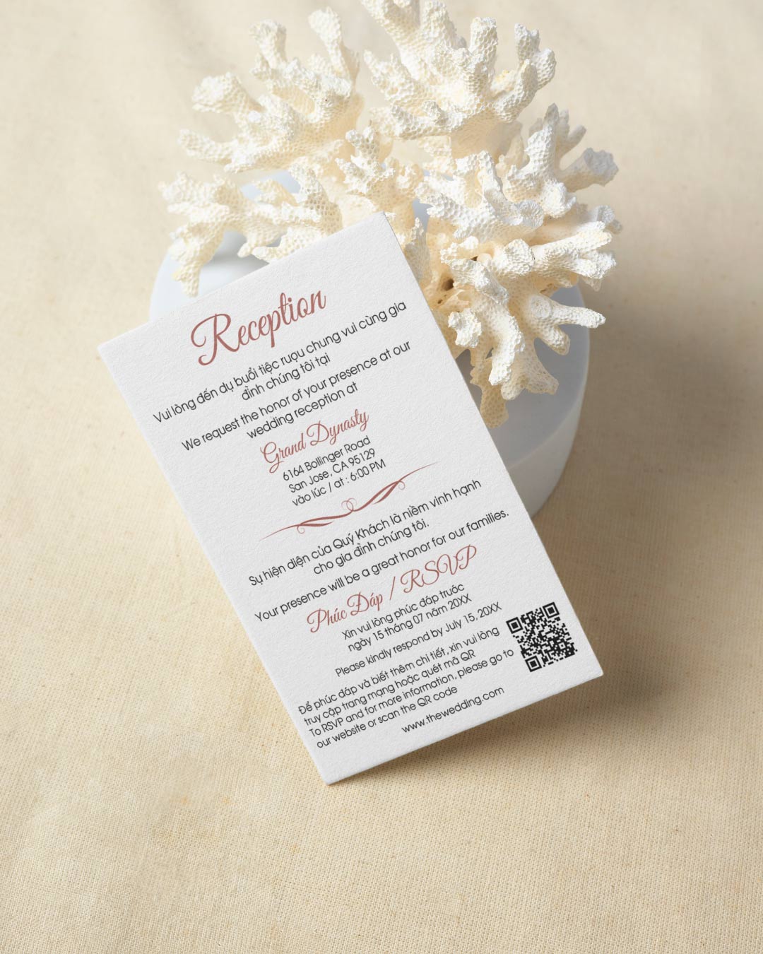 Beautiful Photo Frame Simple Flat 5x7 Wedding Invitation 2