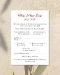 Crimson Classic Design Simple Flat 5x7 Wedding Invitation 3