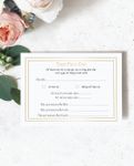 Gilded Border Invite Simple Flat 5x7 Wedding Invitation 3