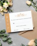 Solemn Emblem Design Simple Flat 5x7 Wedding Invitation 3
