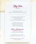 Ruby Flourish Invite Simple Flat 5x7 Wedding Invitation 3
