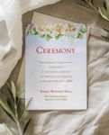 Asian Fusion Simple Flat 5x7 Wedding Invitation 3