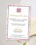 Double Happiness Simple Flat 5x7 Wedding Invitation 3