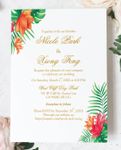 Tropical Garden Simple Flat 5x7 Wedding Invitation 2