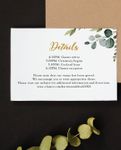 Botanical Greenery Simple Flat 5x7 Wedding Invitation 3