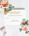 Tropical Garden Simple Flat 5x7 Wedding Invitation 3