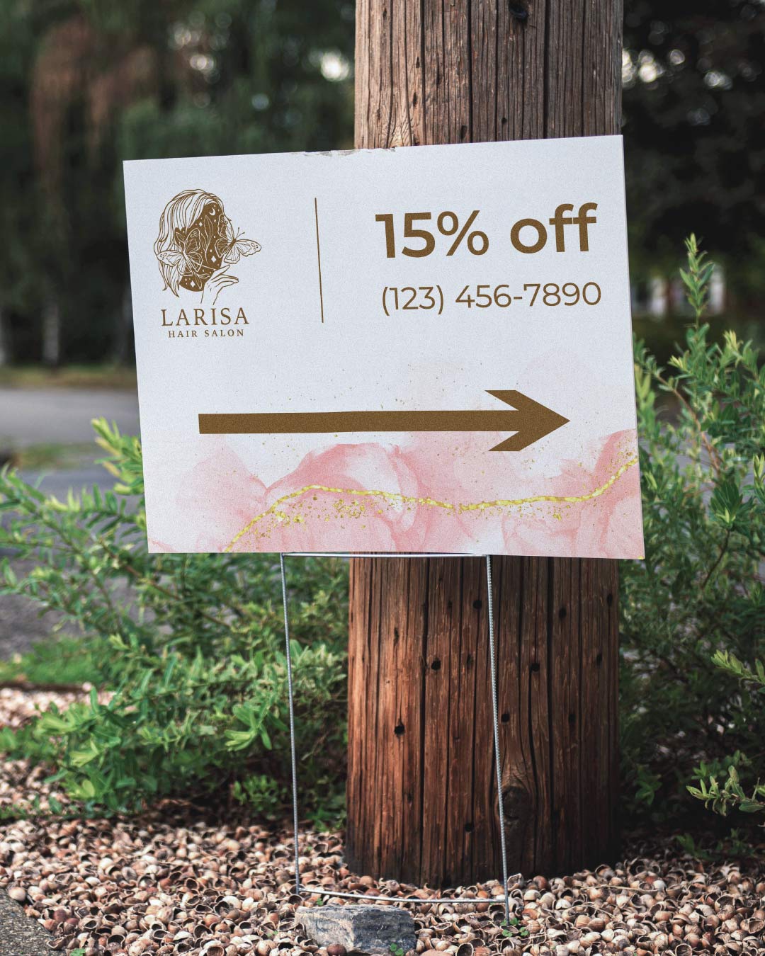 Watercolor Pink Yard Signs 1