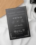 Dark and Rustic Simple Flat 5x7 Wedding Invitation 1