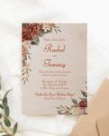Rustic and Watercolor Flowers Simple Flat 5x7 Wedding Invitation 1