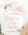 Beautiful Boho Simple Flat 5x7 Wedding Invitation 1