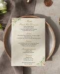 Elegant Ivory Blooms Wedding Menu Cards 1