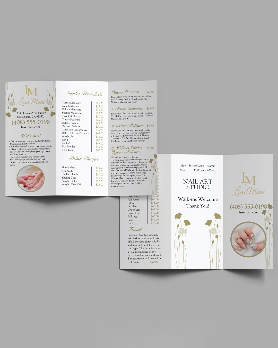 Golden Bloom Studio Spa & Nails Brochure 1