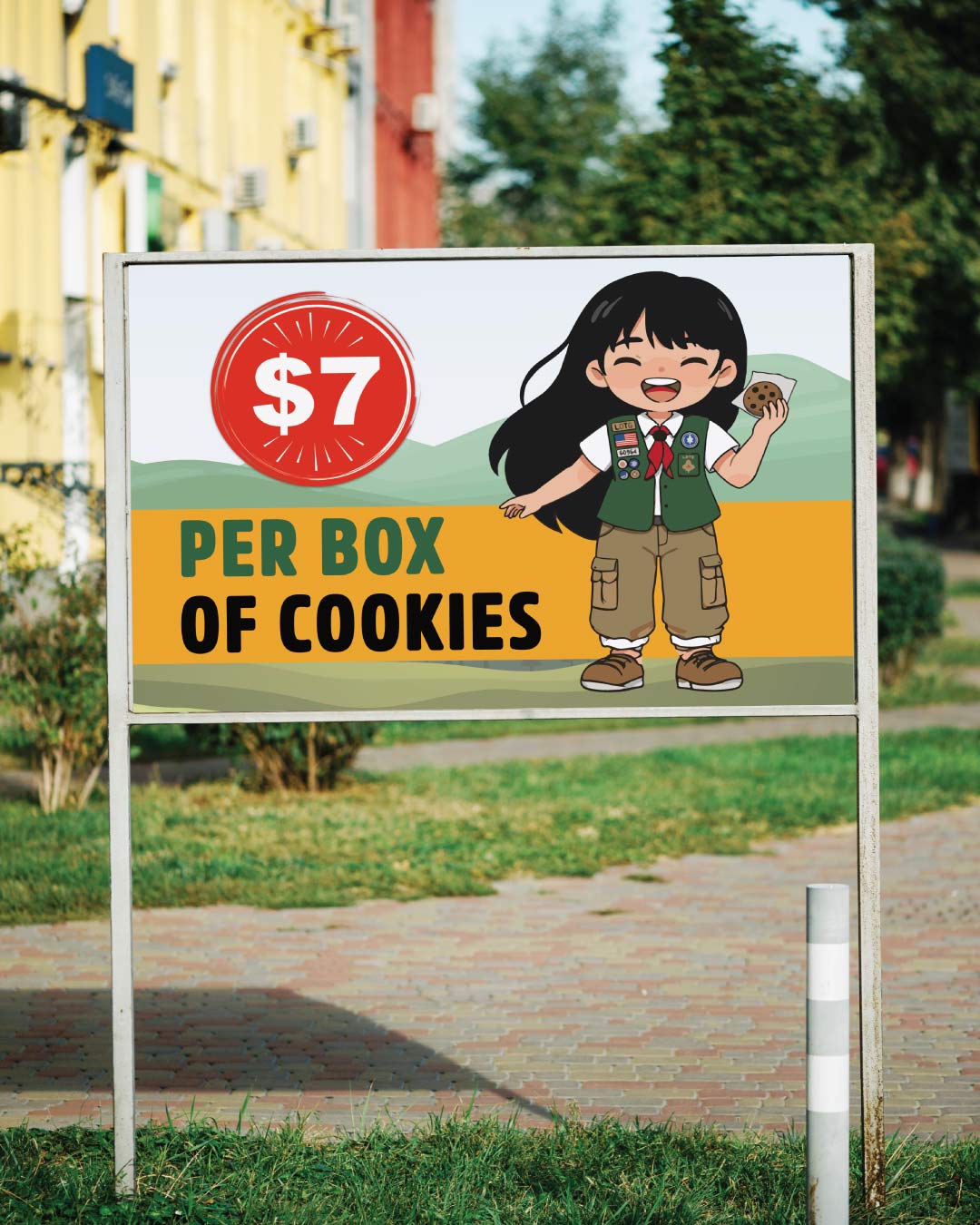 Happy Cookie Scout Business Yard Sign 1