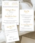 Golden Script Simple Flat 5x7 Wedding Invitation 1