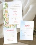 Asian Fusion Simple Flat 5x7 Wedding Invitation 1