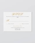 Golden Script Elegance Simple Flat 5x7 Wedding Invitation 2