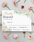 Creamy Floral Mood Simple Flat 5x7 Wedding Invitation 2