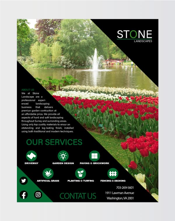Tulip Garden Landscaping Services Flyer