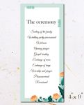 Beautiful Peach Blossoms Wedding Program Cards