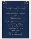 Golden Floral Corners Indian Wedding Invitation