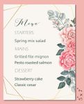 Naturalness And Glamour Wedding Menu Cards