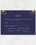 Golden Floral Corners Indian Wedding Invitation