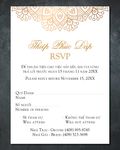 Shiny Golden Mandala Wedding Invitation 5