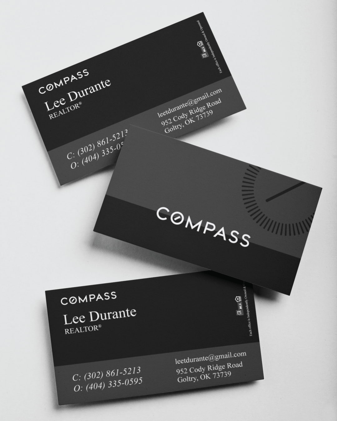 Compass Elegant Business Cards