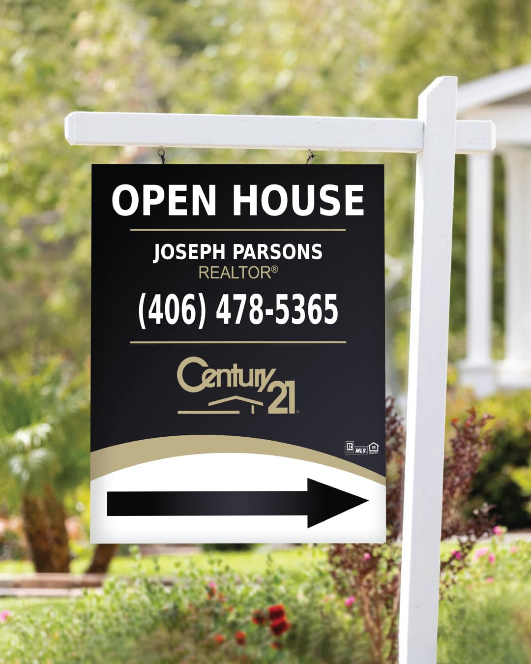 Century 21 Sober Black Design Colonial Sign