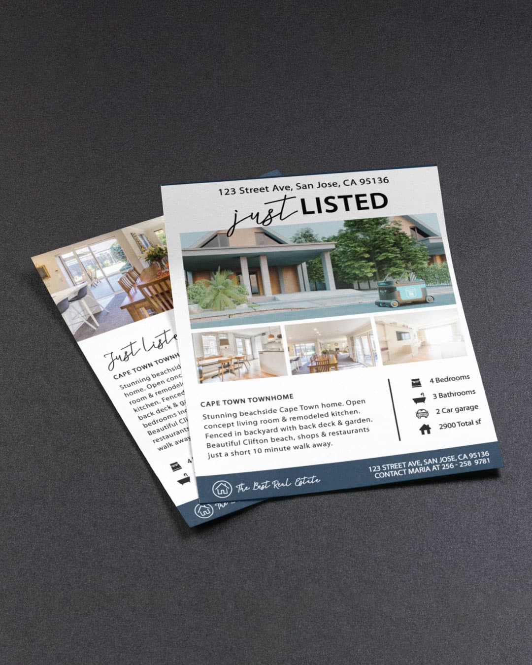 Dark Blue with Photos Flyer