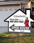 COMPASS Frame Gray and Black House Modern Shape Sign