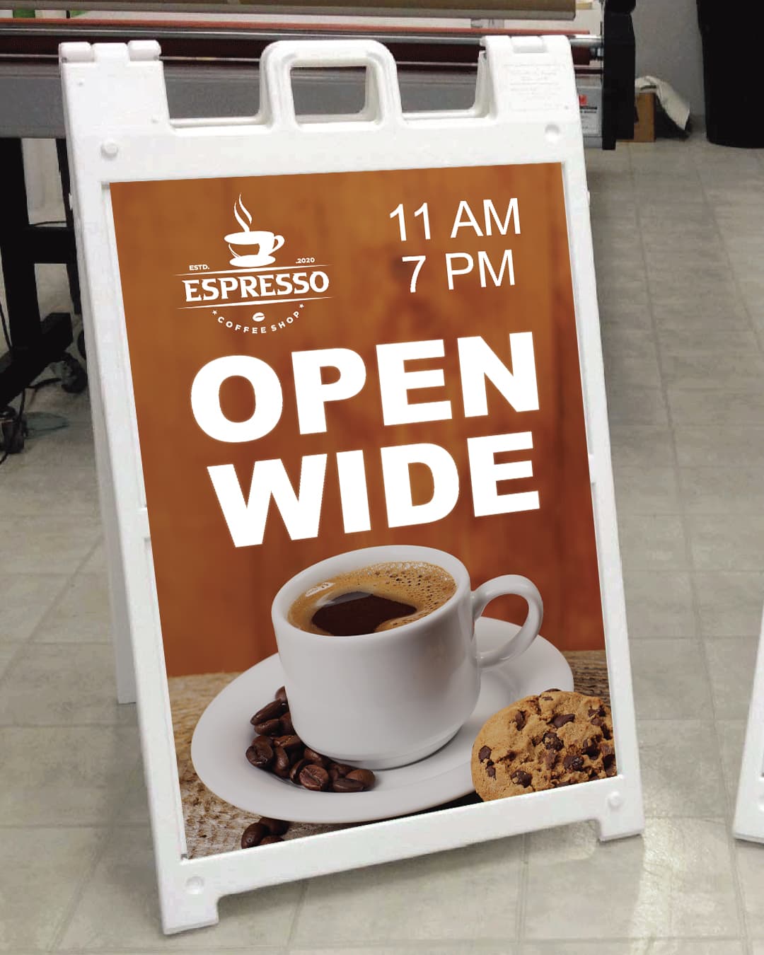 Striking Cup of Coffee A Frame Signs