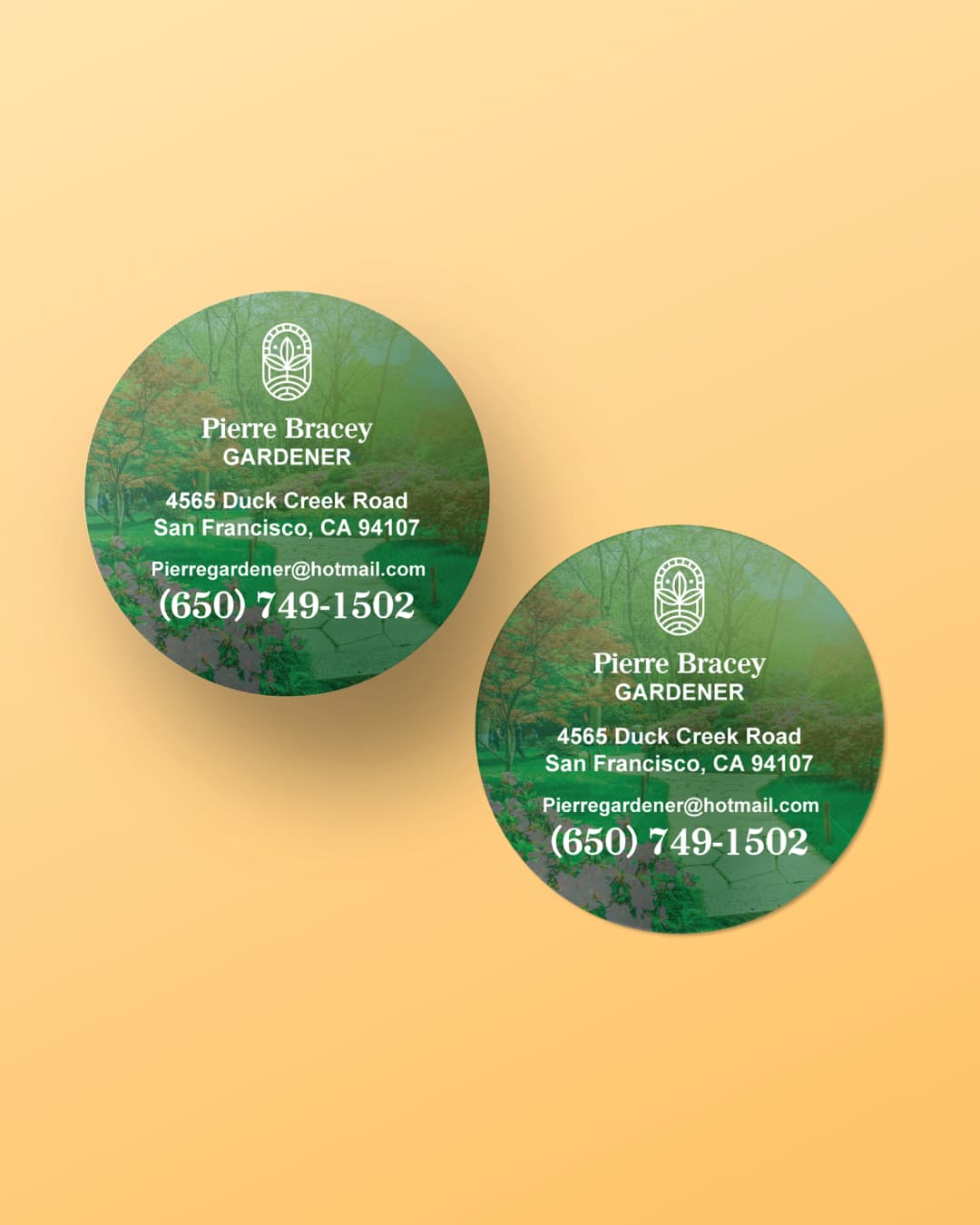 Green Circle Business Cards