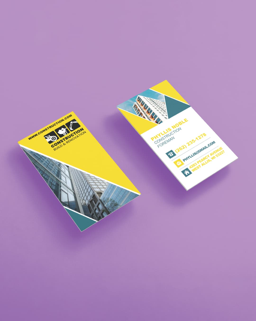 Yellow Design Business Cards