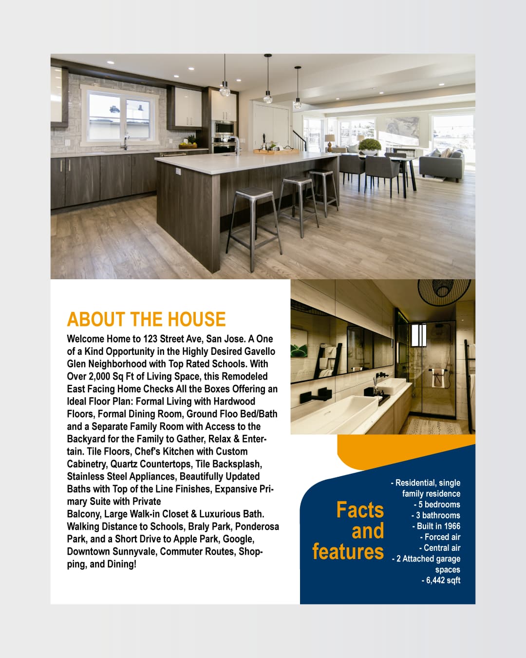 Yellow & Blue Real State Flyer