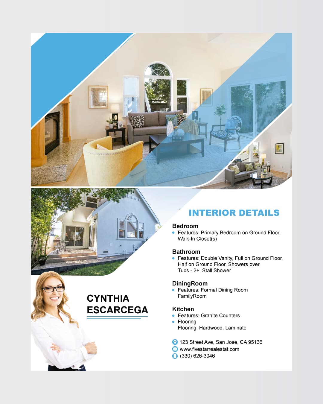 Sky Blue Real State Flyer - Back