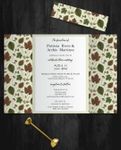 Autumn leaf pattern 5x7 Gate Fold Wedding Invitation