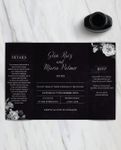 Ashen Roses 5x7 Gate Fold Wedding Invitation
