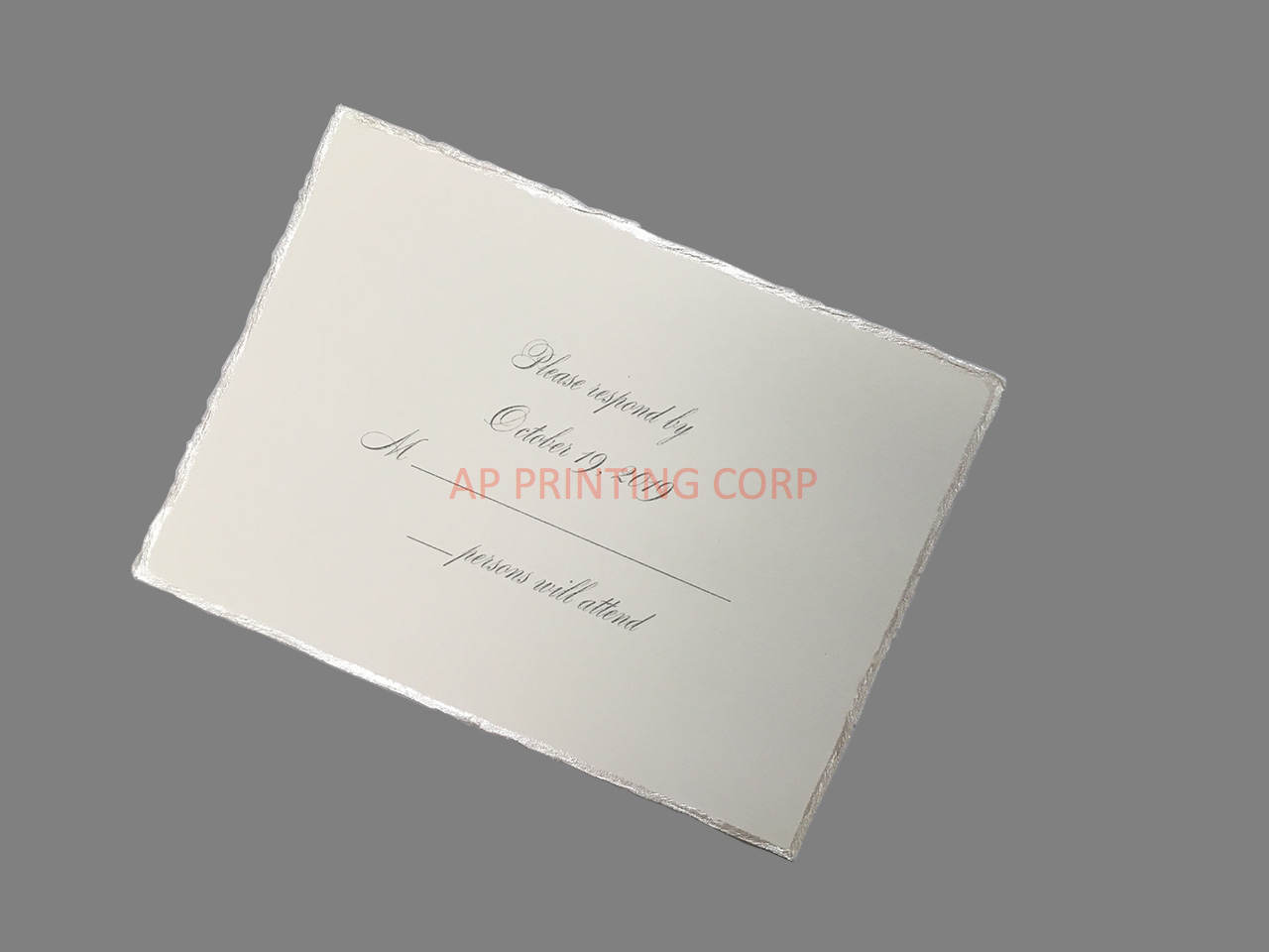 Sophisticated Edges Ecru [CC-22] Elegant Wedding Invitation