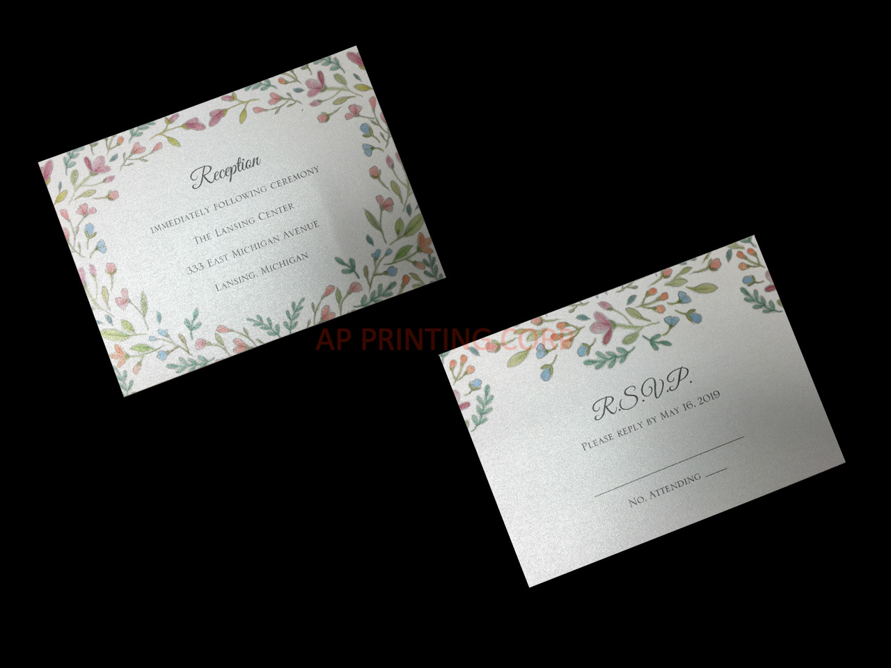 Colorful Posies Flowers [CC-45] Elegant Wedding Invitation