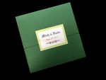 PSQ-77-MMM-2WL Botanic, Lime, Poison Ivory Pocket & Folder Invitation