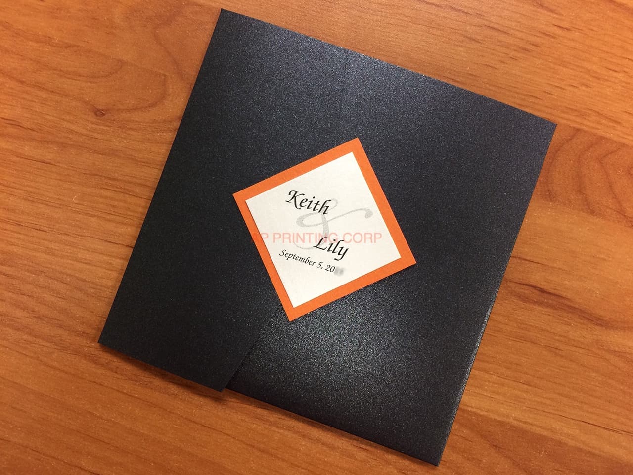 PAL-66-MMM Onyx, Flame, Quartz Pocket & Folder Invitation