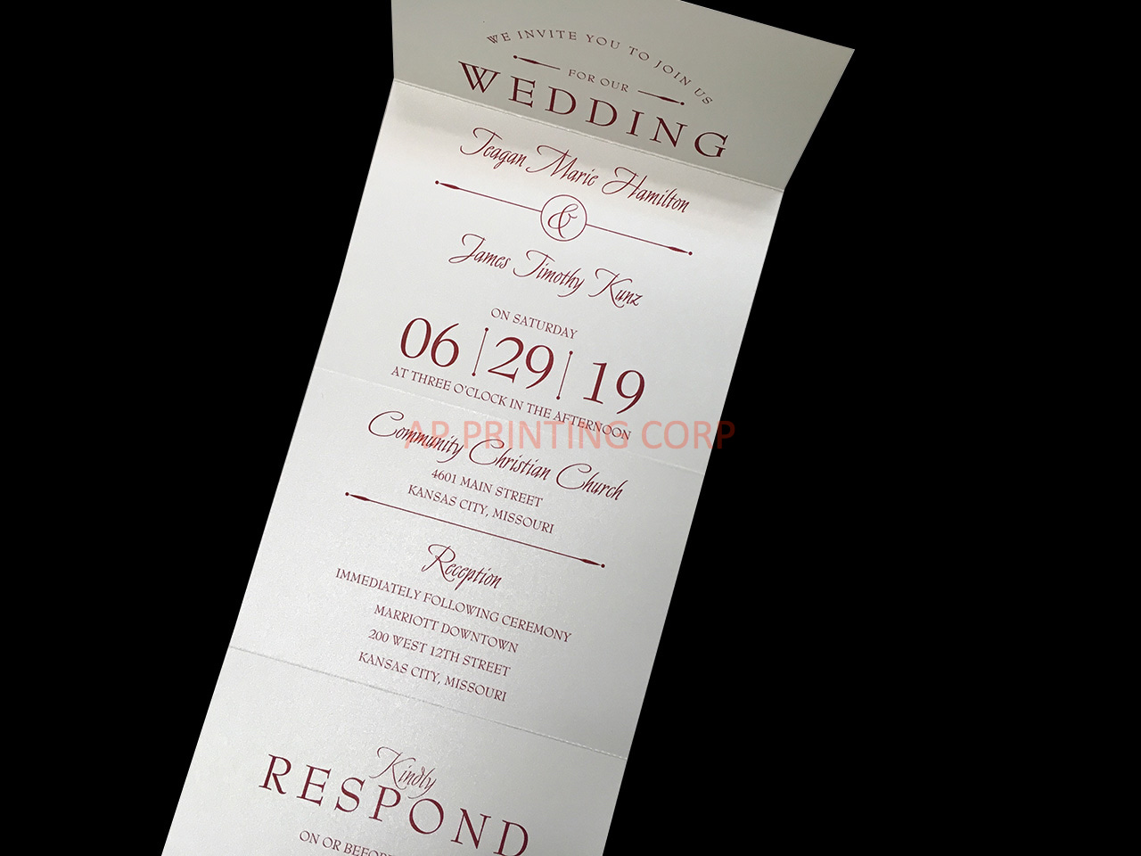 Retro Typography Seal & Send [CC-30] Pocket & Folder Invitation