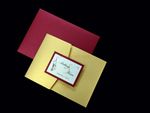 PAL-V-57-MMM Gold, Red Lacquer, Ice Gold Pocket & Folder Invitation