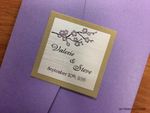 PAL-57-MMM Amethyst, Gold Leaf Pocket & Folder Invitation